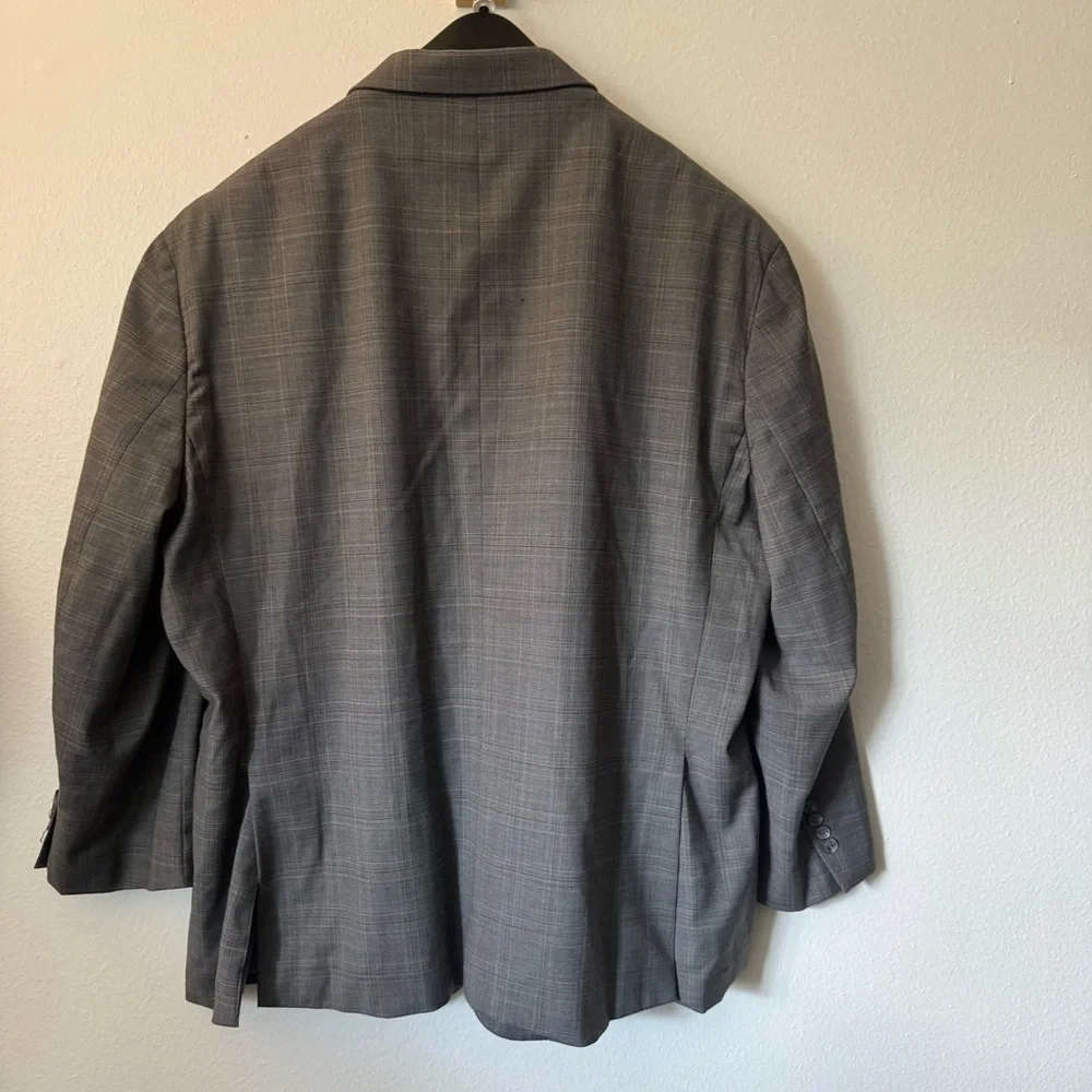 Joseph Abboud Gray Windowpane 2-Piece Suit | Size 54R Jacket, 49W Pants $85